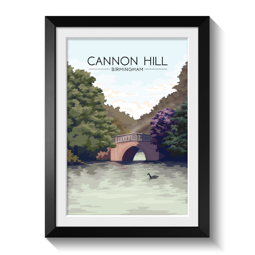 Cannon Hill Birmingham Travel Poster