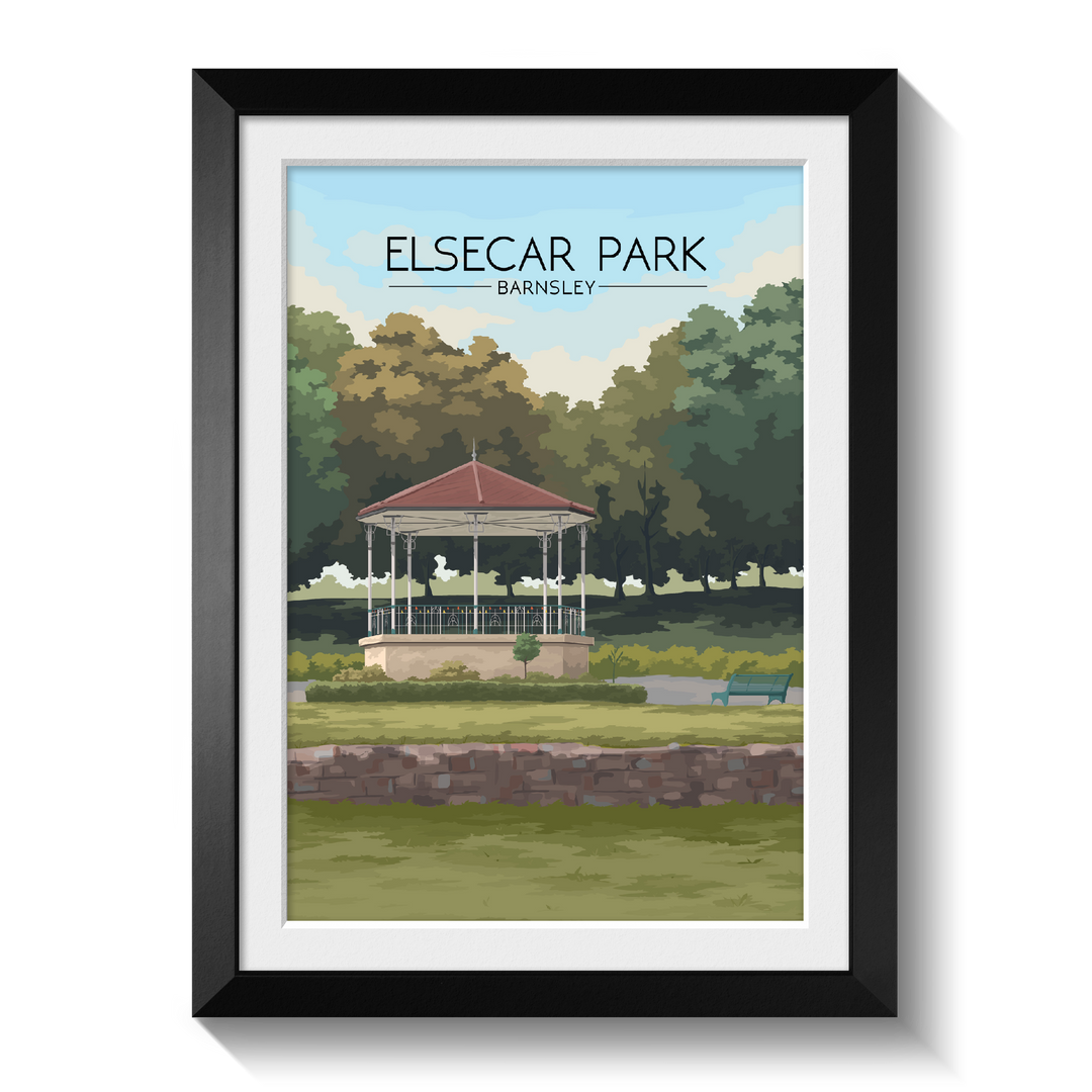 Elsecar Park Barnsley Travel Poster