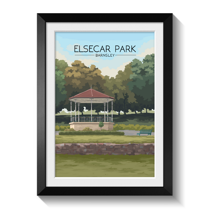 Elsecar Park Barnsley Travel Poster