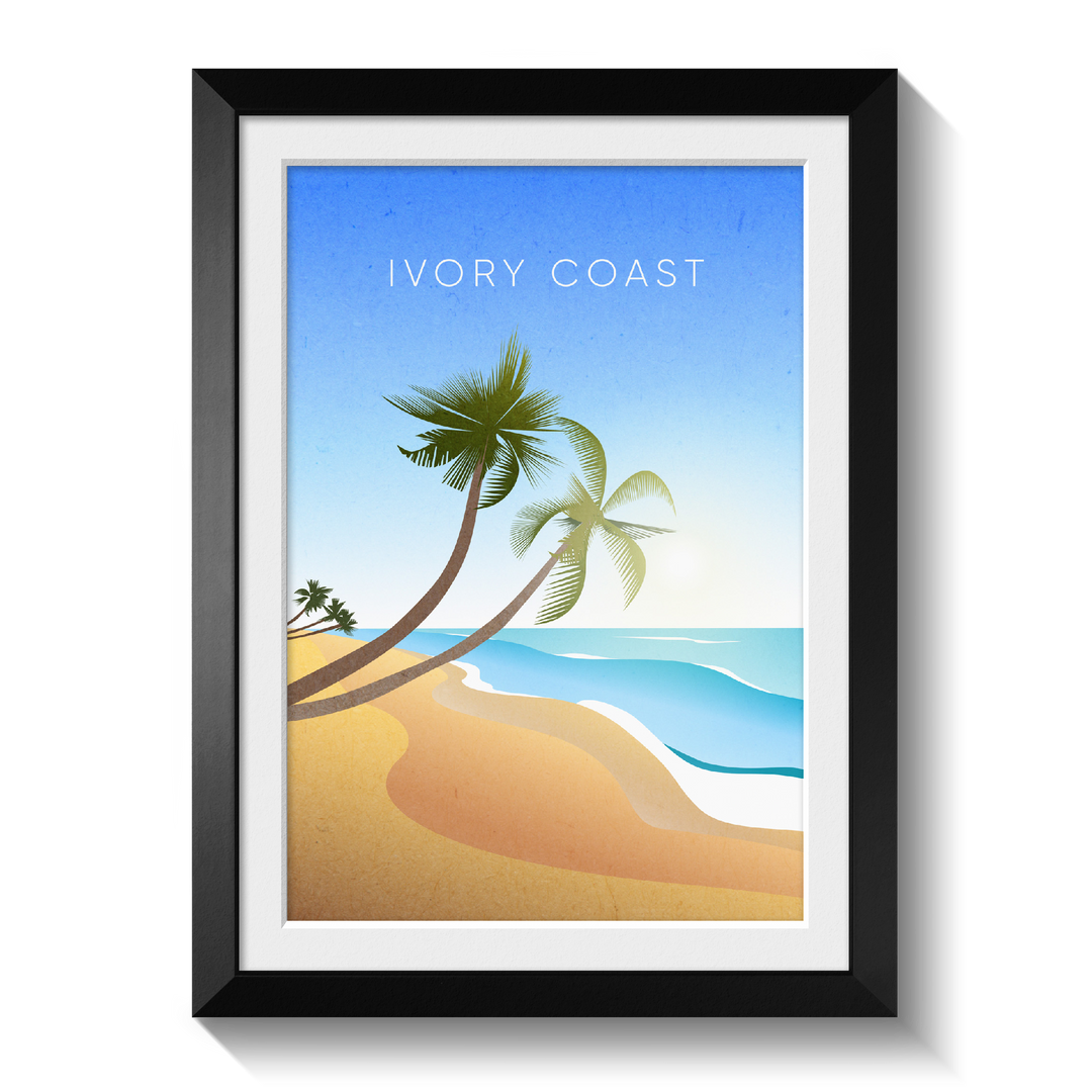 Ivory Coast Minimal Travel Poster