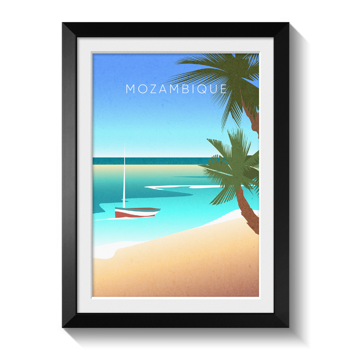 Mozambique Minimal Travel Poster