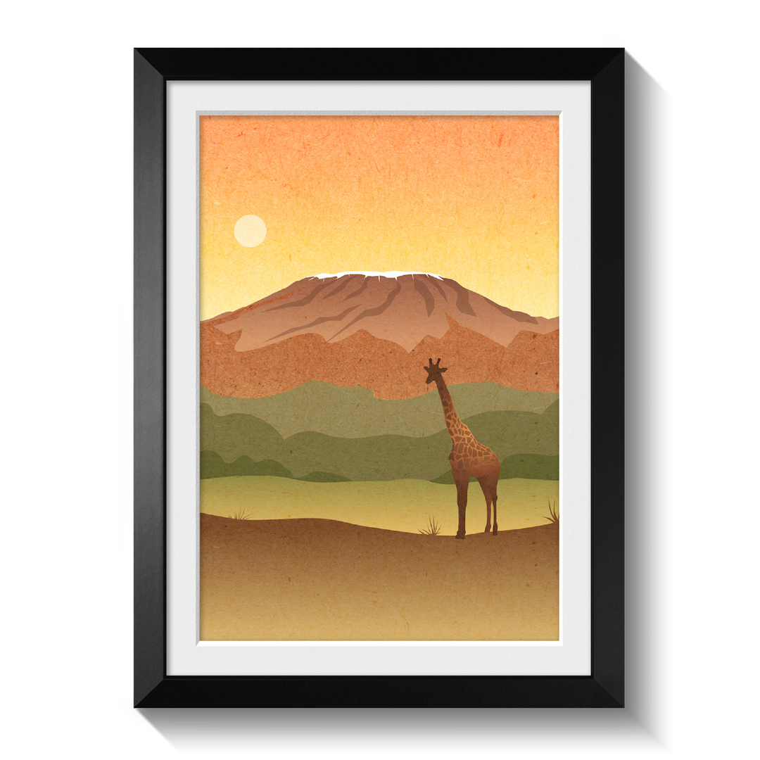 Tanzania Safari Themed Nursery Poster