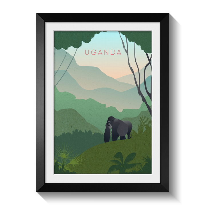 Uganda Minimal Travel Poster