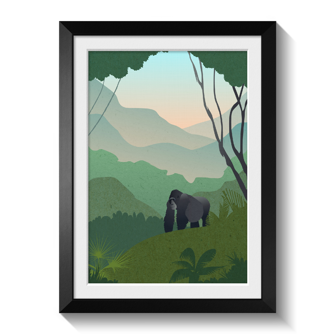 Uganda Safari Themed Nursery Print