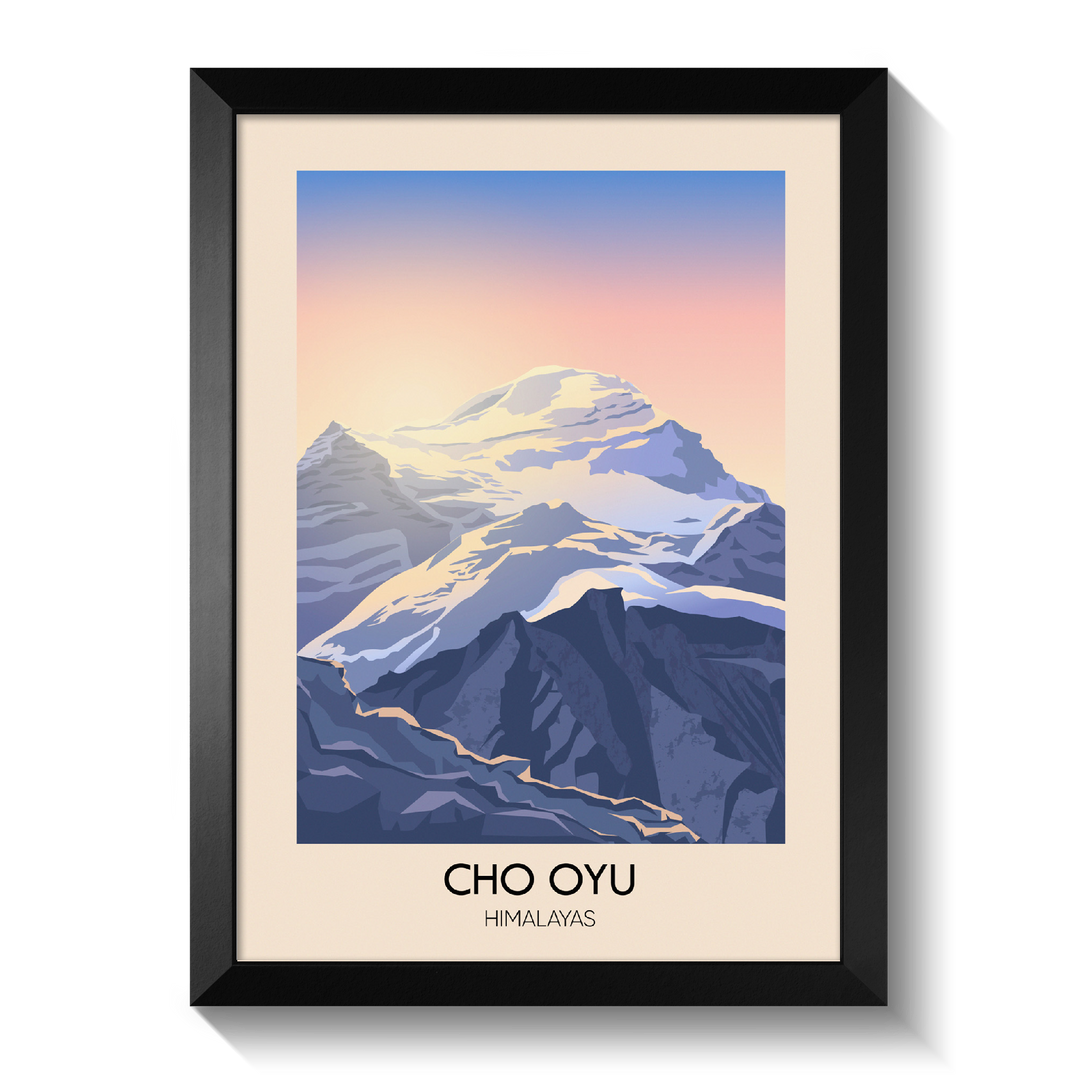 Cho Oyu Himalayas Travel Poster