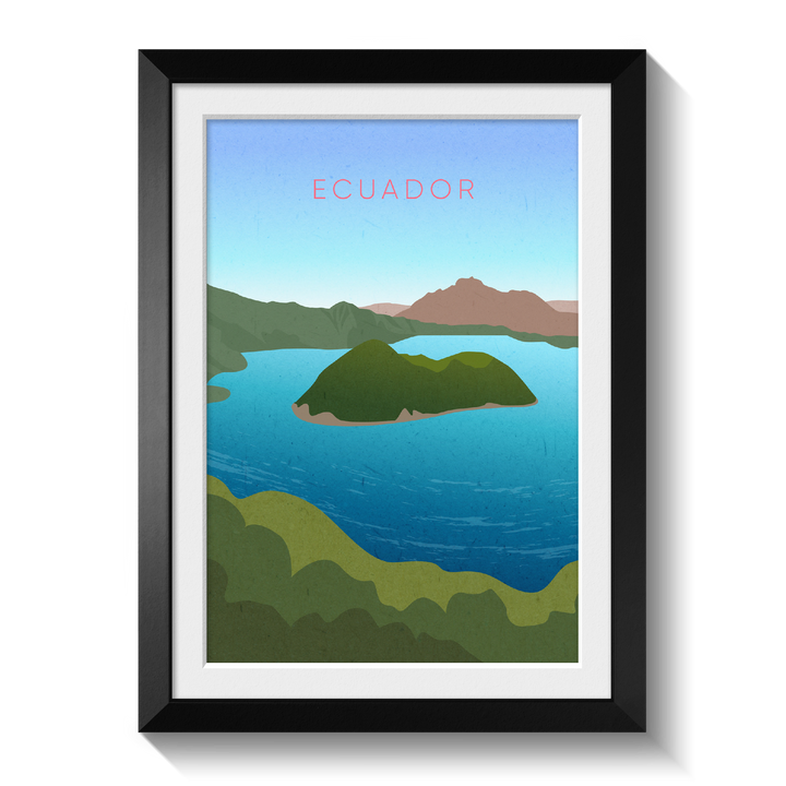 Ecuador Minimal Travel Poster