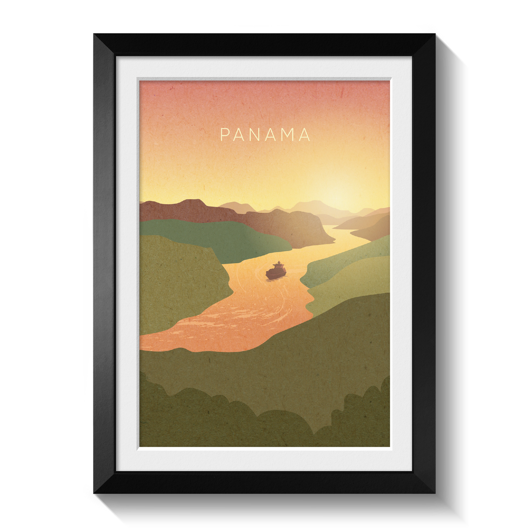 Panama Minimal Travel Poster