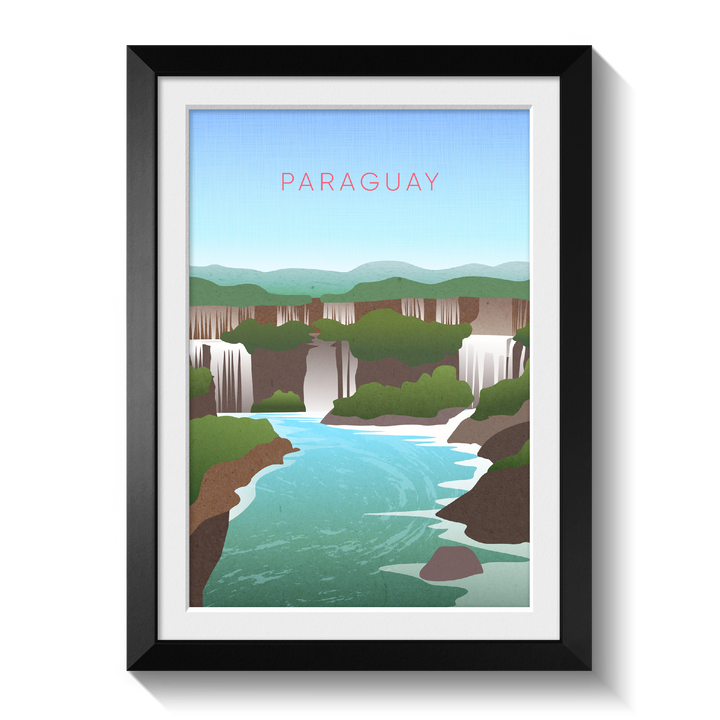 Paraguay Minimal Travel Poster