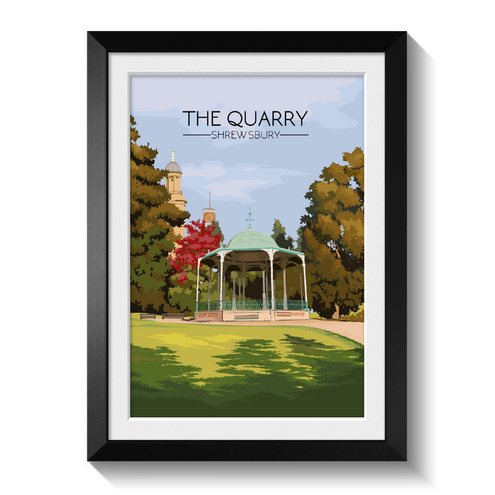 The Quarry Shrewsbury Travel Poster