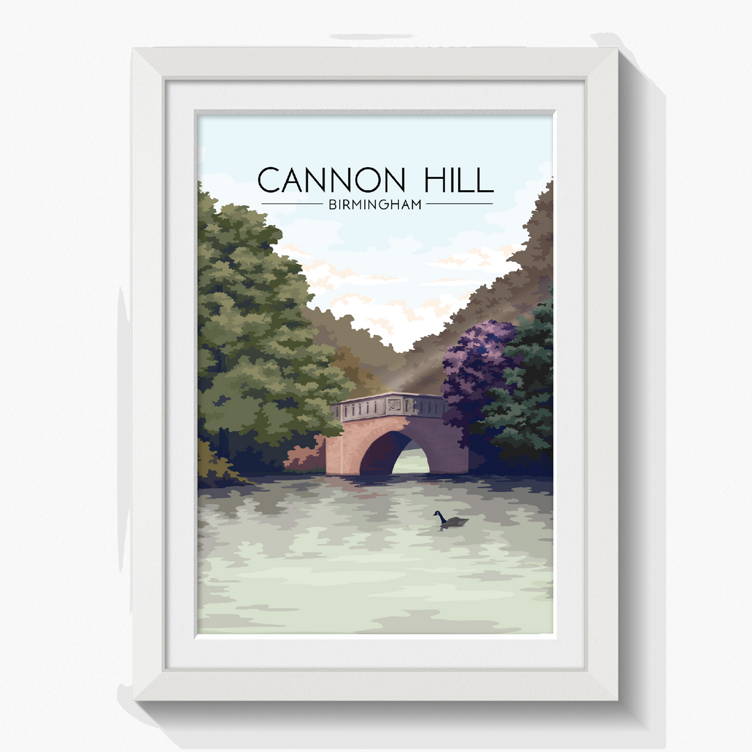 Cannon Hill Birmingham Travel Poster