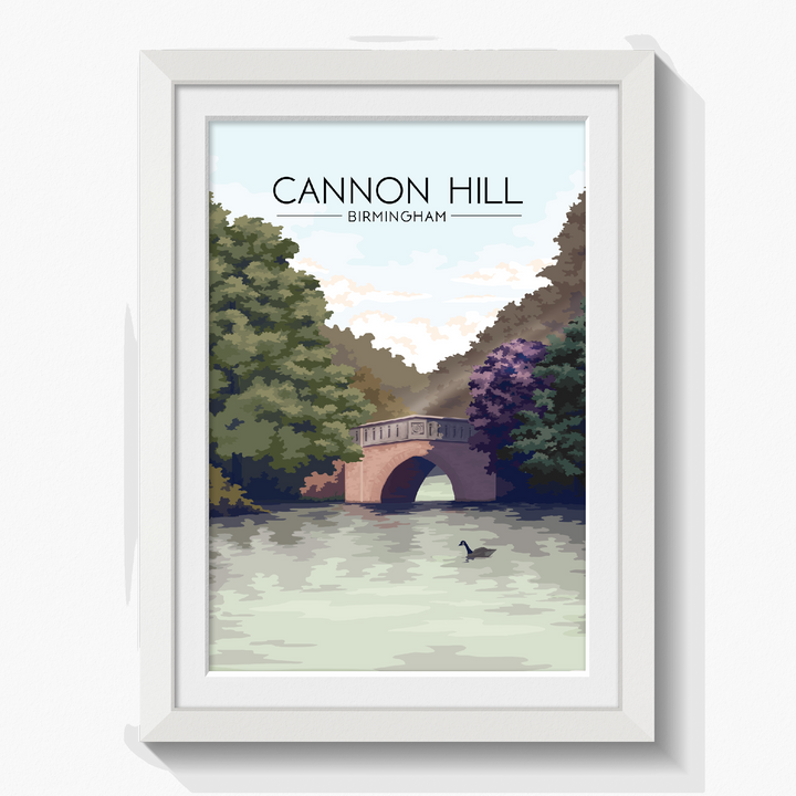Cannon Hill Birmingham Travel Poster
