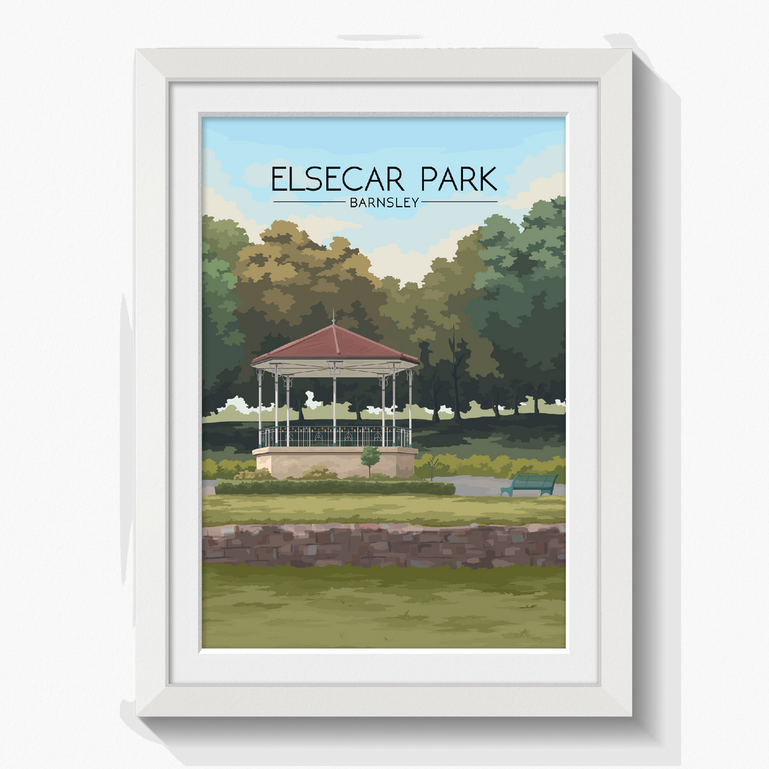 Elsecar Park Barnsley Travel Poster