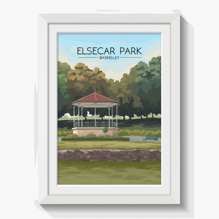 Elsecar Park Barnsley Travel Poster