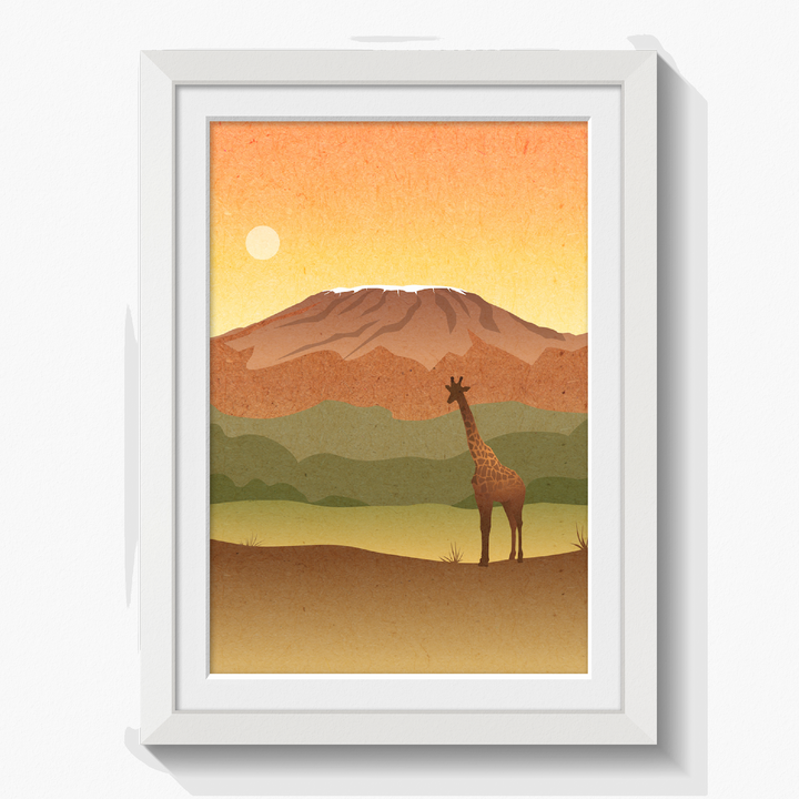 Tanzania Safari Themed Nursery Poster