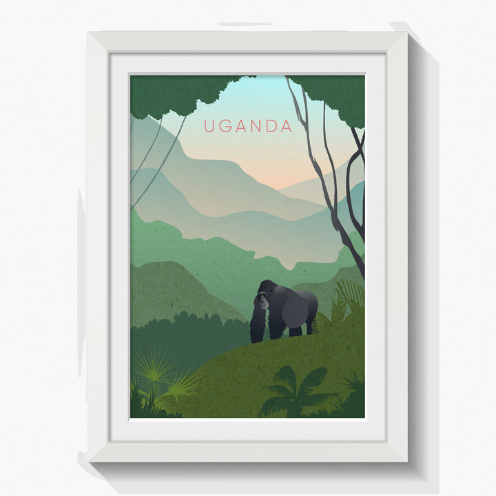 Uganda Minimal Travel Poster