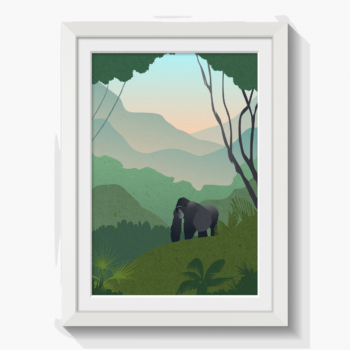 Uganda Safari Themed Nursery Print