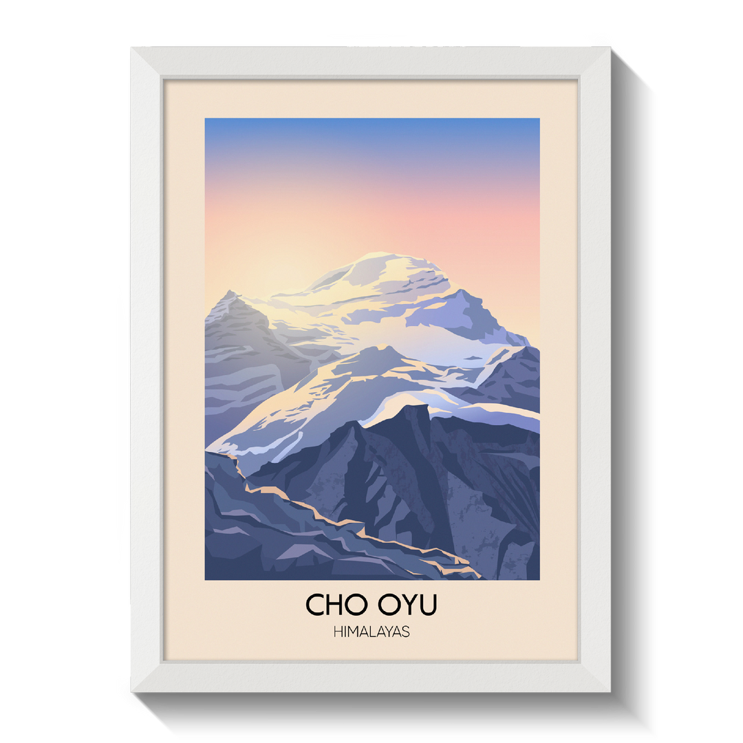 Cho Oyu Himalayas Travel Poster