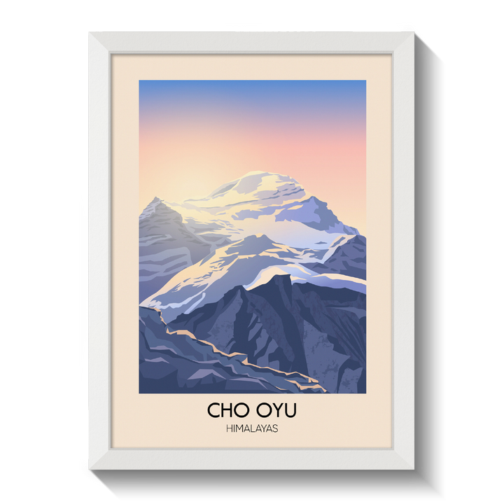 Cho Oyu Himalayas Travel Poster