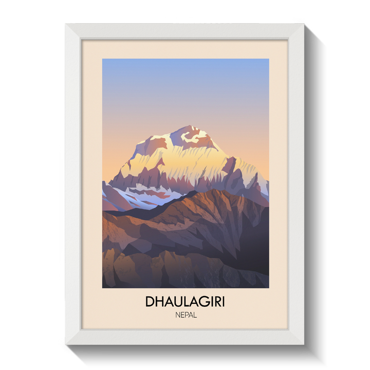 Dhaulagiri Nepal Travel Poster