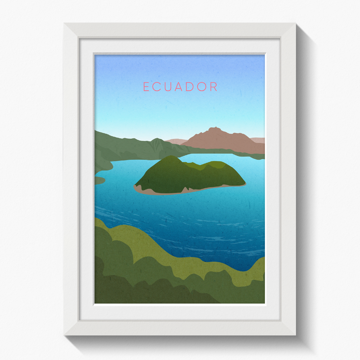 Ecuador Minimal Travel Poster