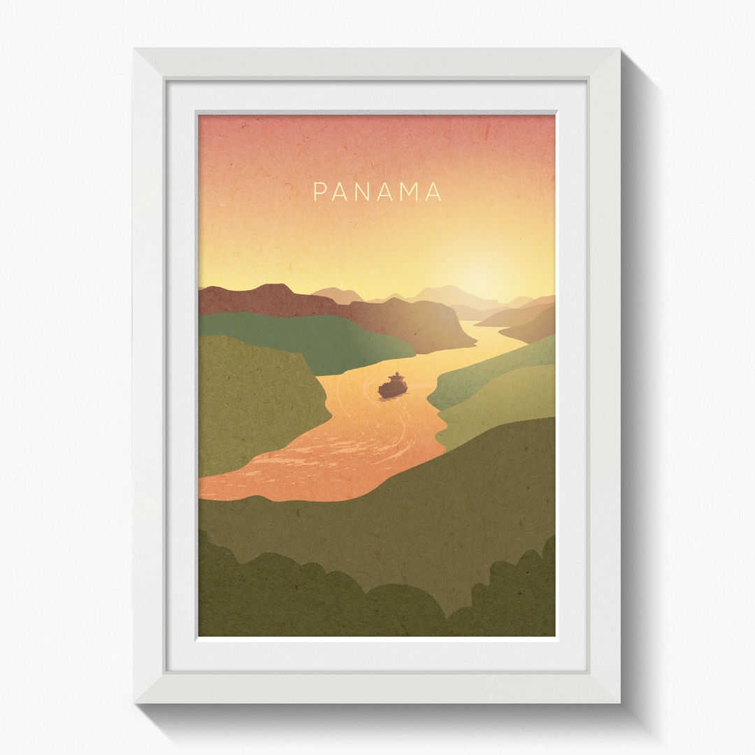 Panama Minimal Travel Poster