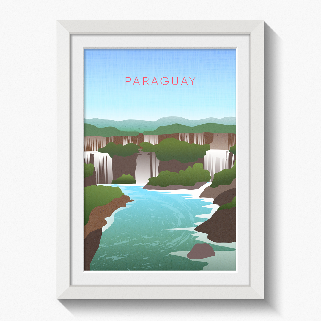 Paraguay Minimal Travel Poster