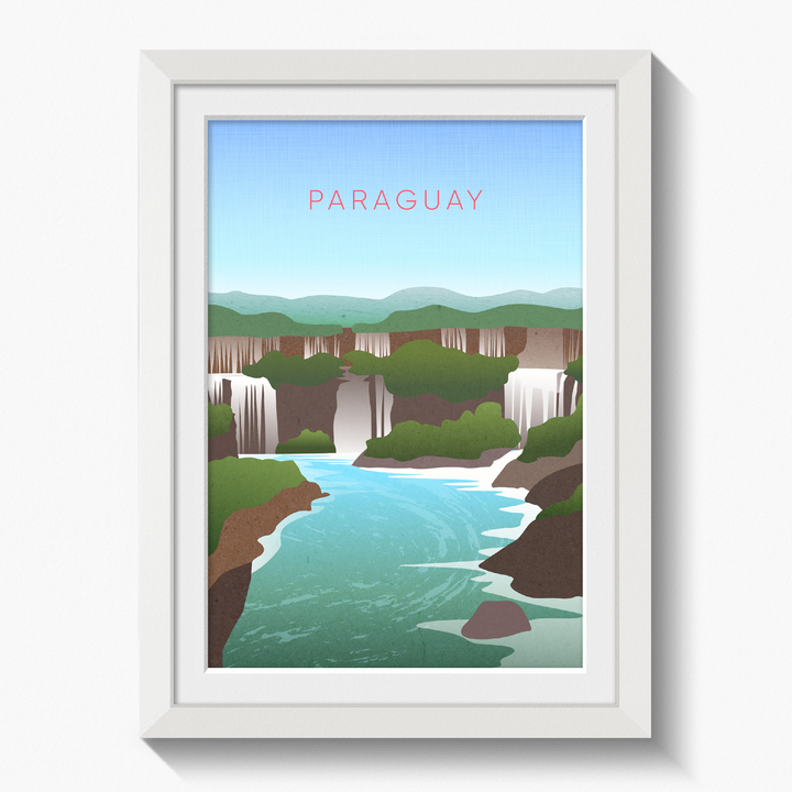 Paraguay Minimal Travel Poster