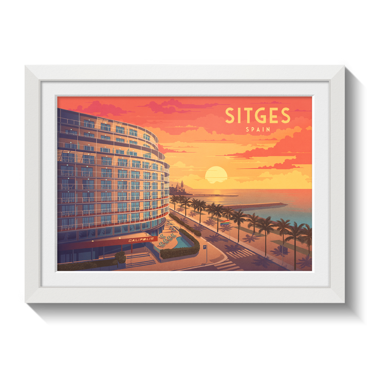Sitges Spain Travel Poster
