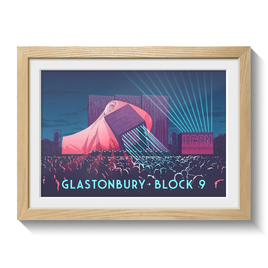 Glastonbury Festival Block 9 Poster