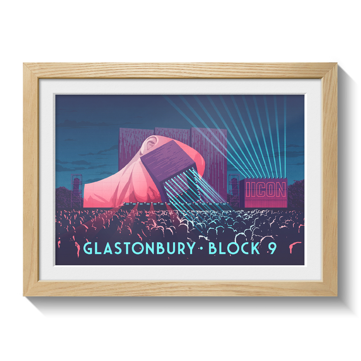 Glastonbury Festival Block 9 Poster