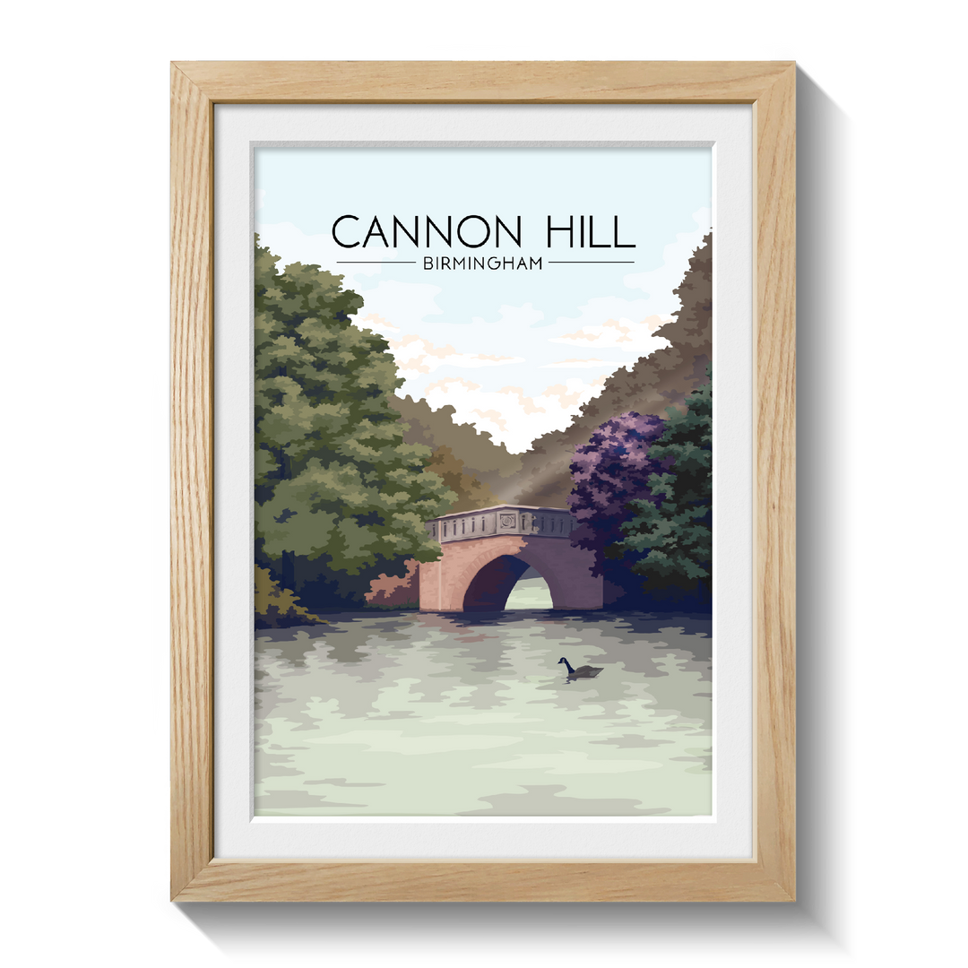 Cannon Hill Birmingham Travel Poster