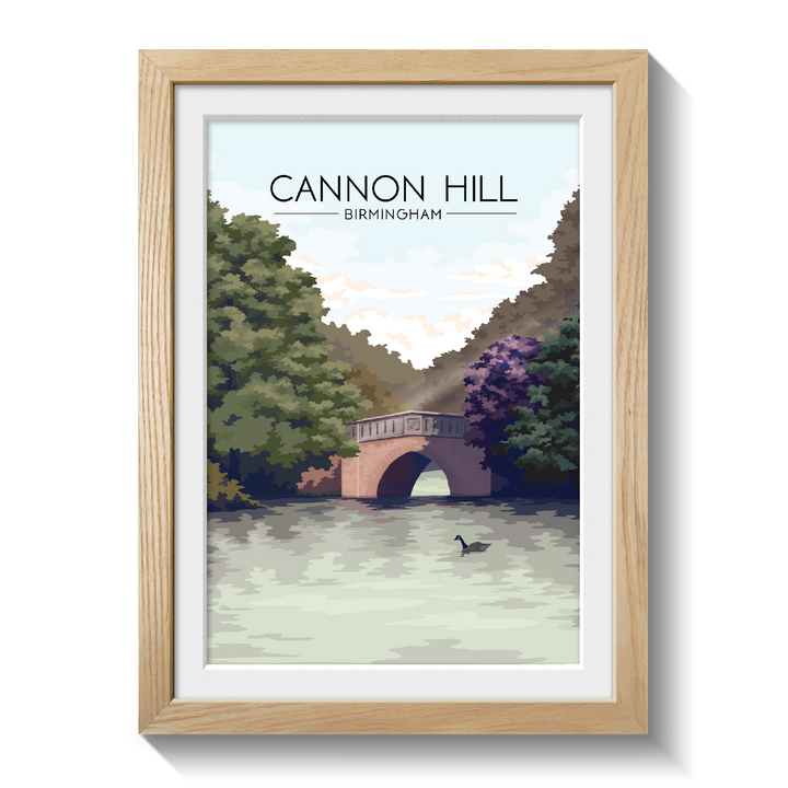 Cannon Hill Birmingham Travel Poster
