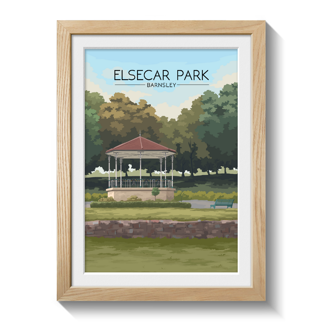 Elsecar Park Barnsley Travel Poster