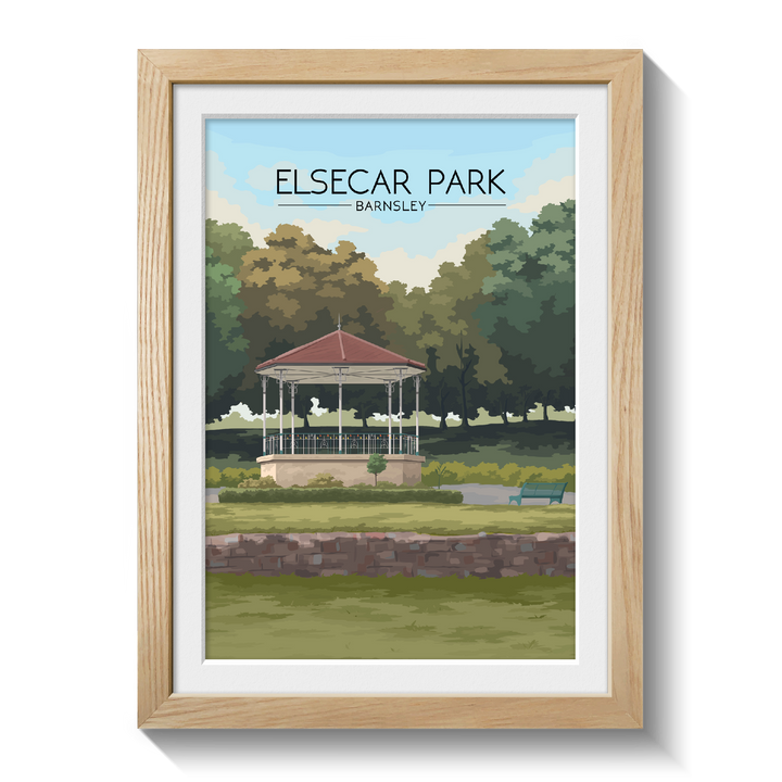 Elsecar Park Barnsley Travel Poster