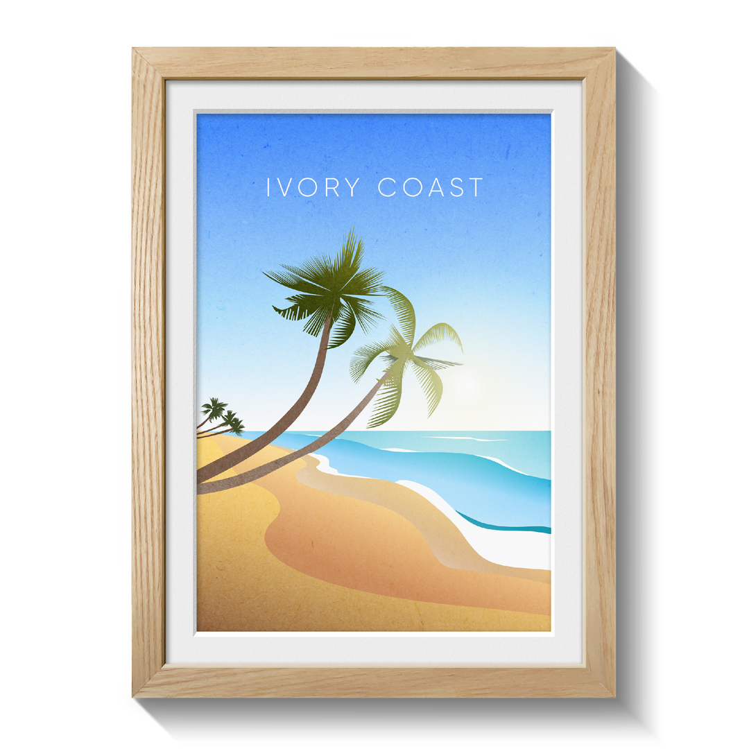 Ivory Coast Minimal Travel Poster