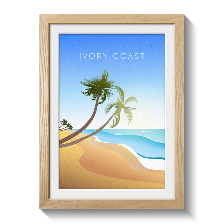 Ivory Coast Minimal Travel Poster