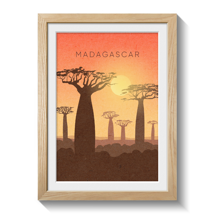 Madagascar Minimal Travel Poster