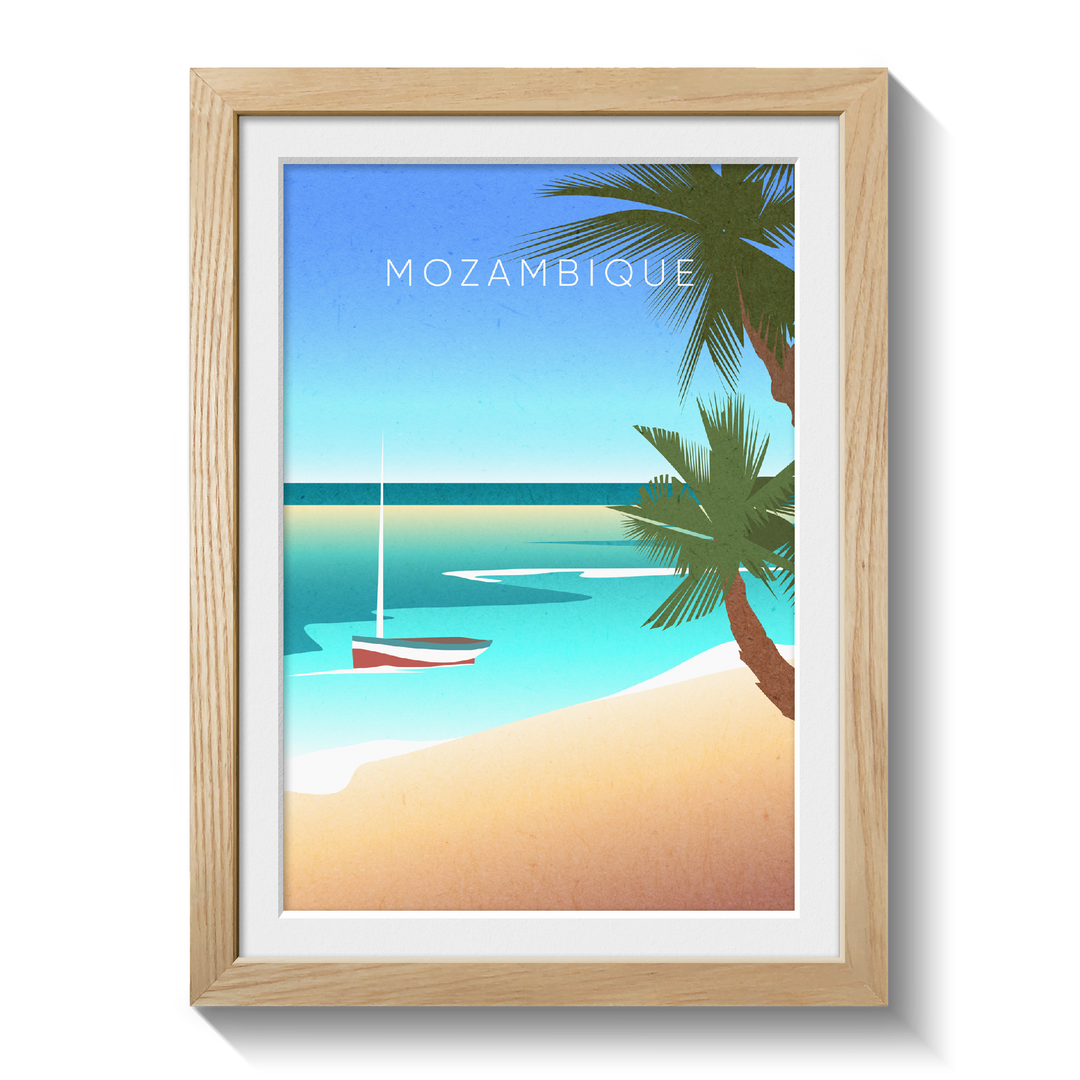 Mozambique Minimal Travel Poster