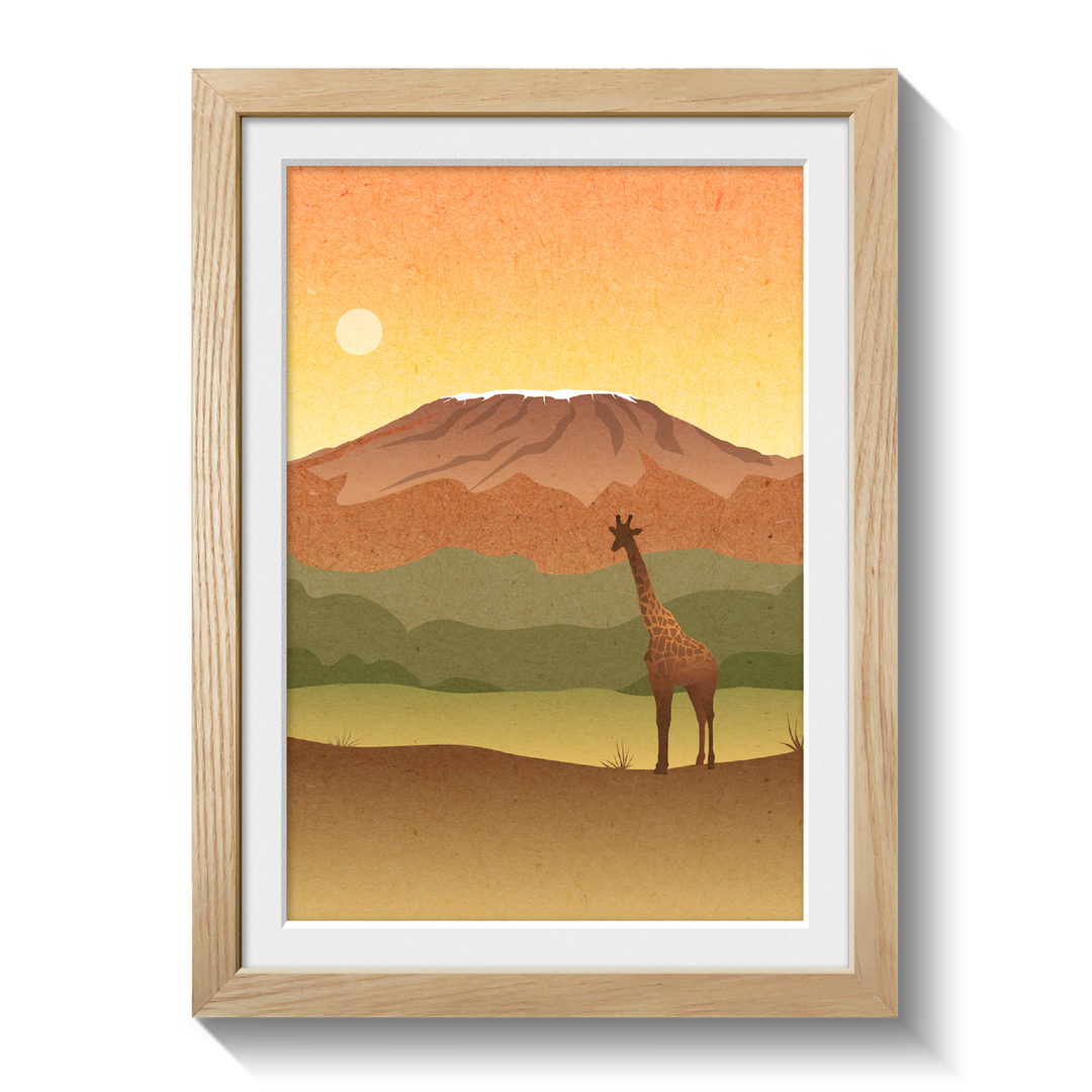 Tanzania Safari Themed Nursery Poster