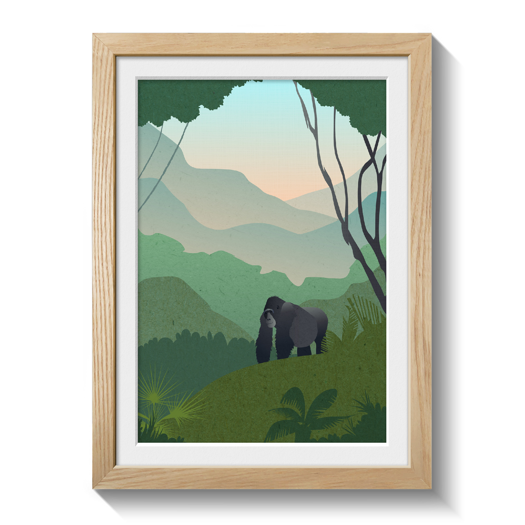 Uganda Safari Themed Nursery Print