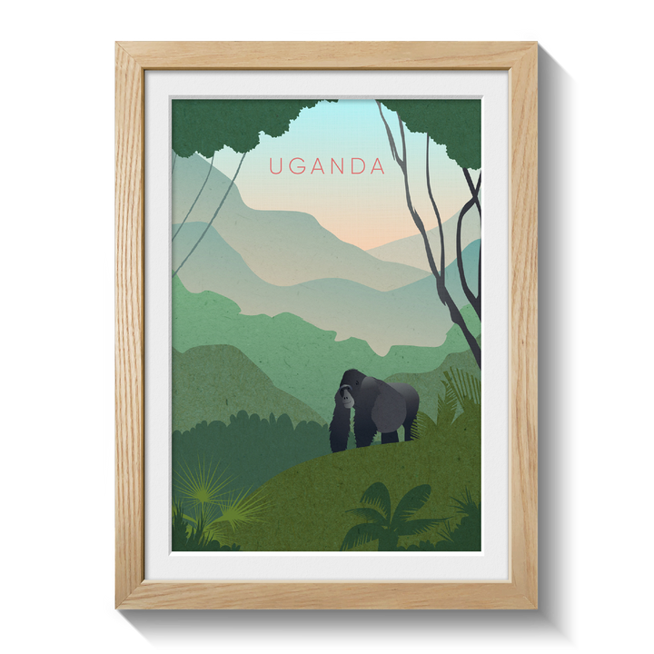 Uganda Minimal Travel Poster