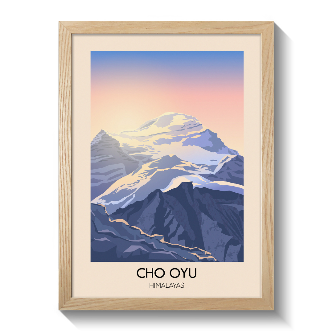 Cho Oyu Himalayas Travel Poster