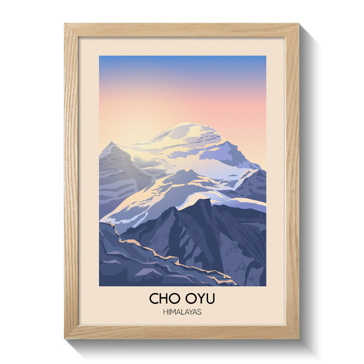 Cho Oyu Himalayas Travel Poster