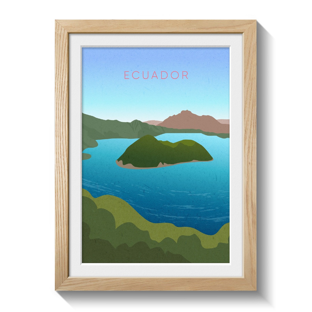 Ecuador Minimal Travel Poster