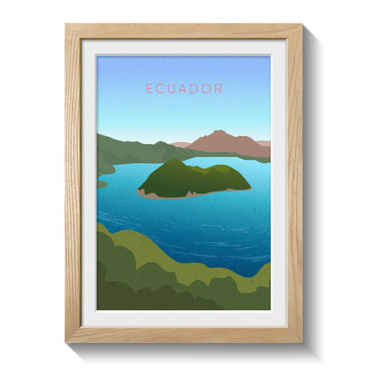 Ecuador Minimal Travel Poster