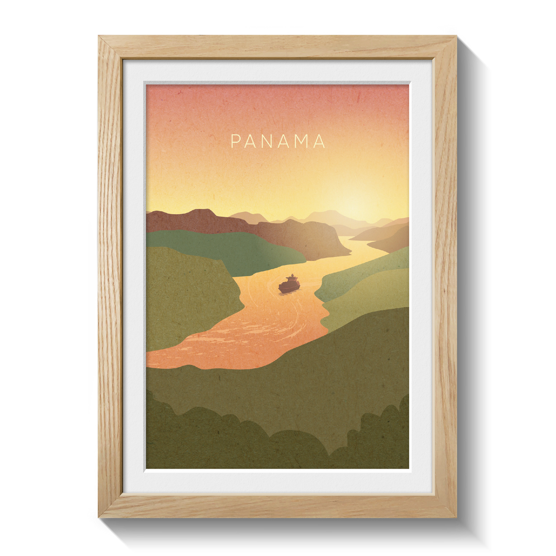 Panama Minimal Travel Poster
