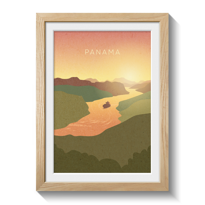 Panama Minimal Travel Poster