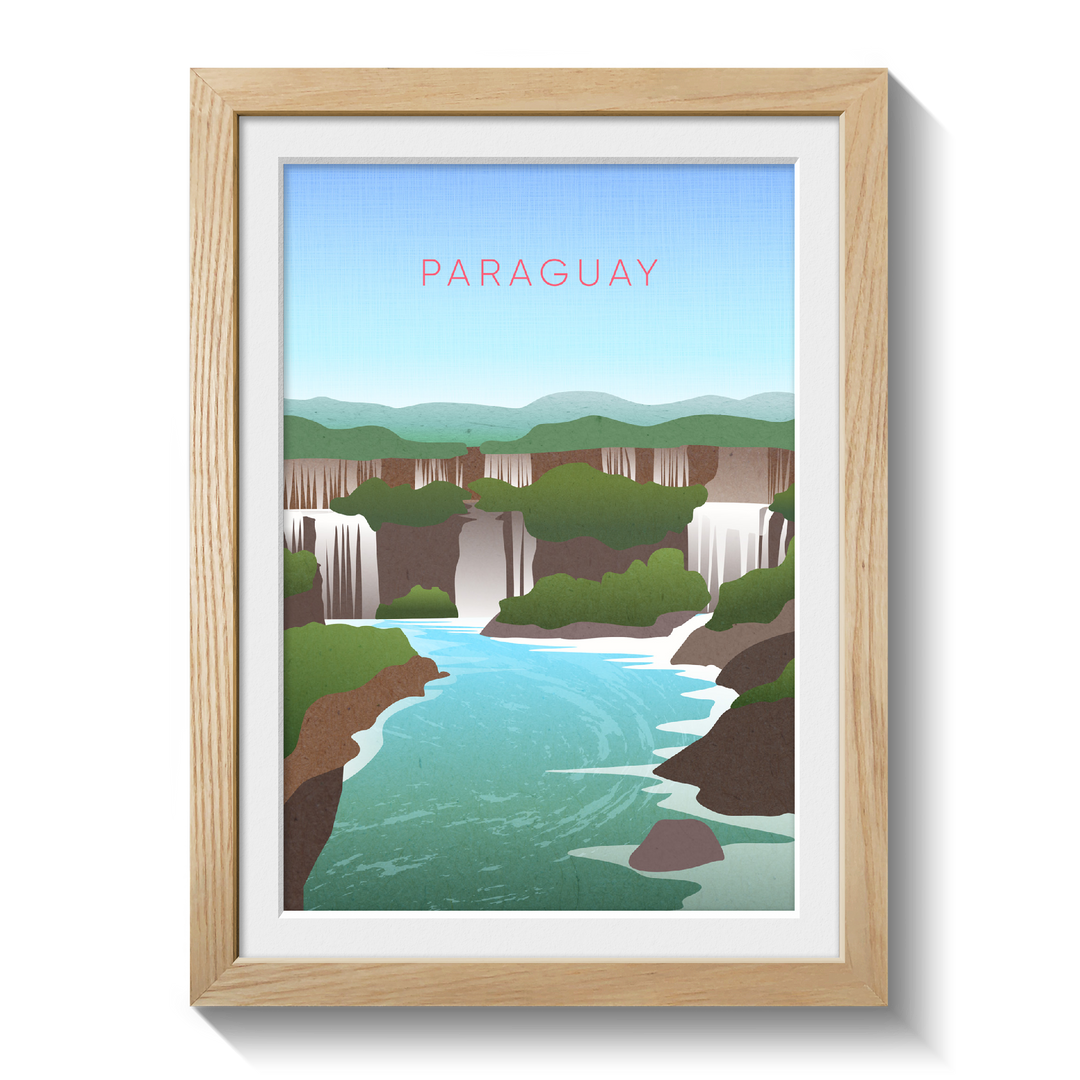 Paraguay Minimal Travel Poster
