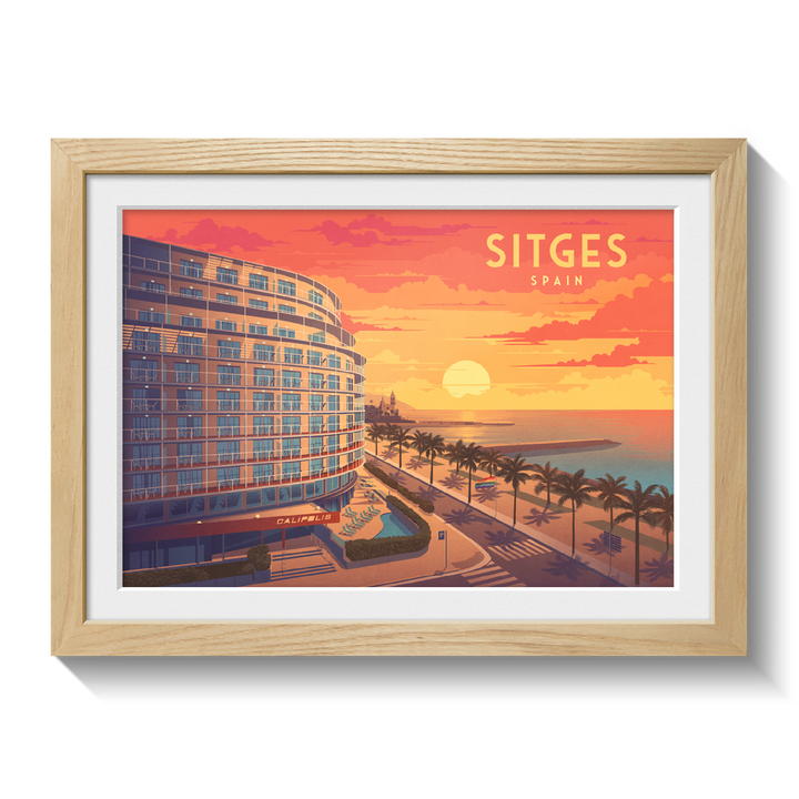 Sitges Spain Travel Poster