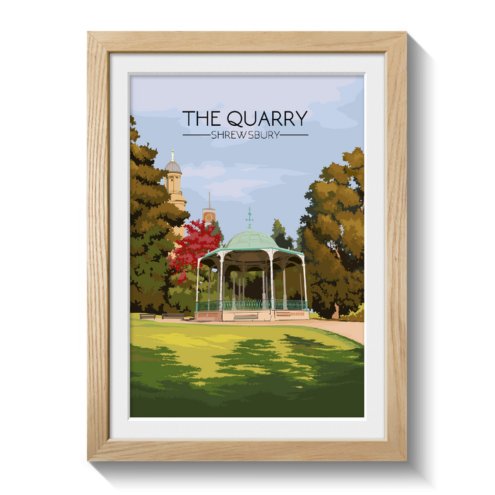 The Quarry Shrewsbury Travel Poster